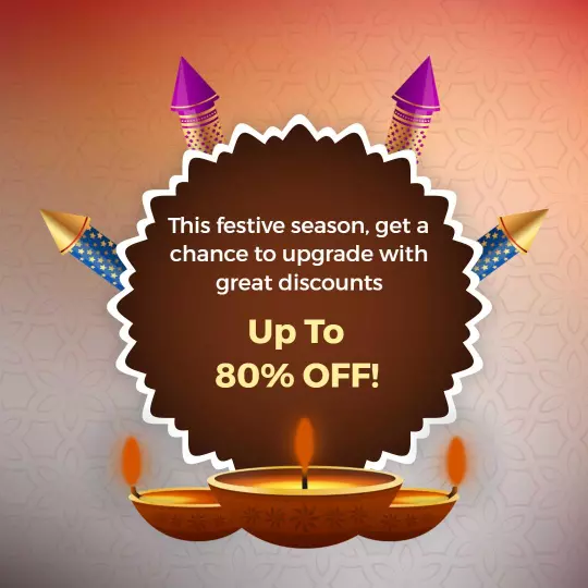 Vibrant Diwali Festive Discounts with Colorful Fireworks Ad Template