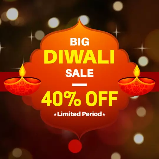 Vibrant Diwali Sale with Discount Offer and Festive Design Ad Template