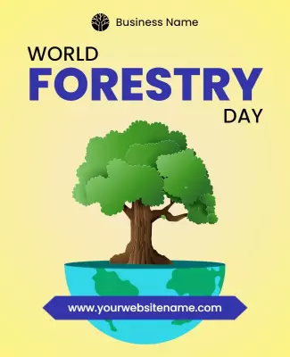 Vibrant Eco-Friendly World Forestry Day Celebration Poster Template