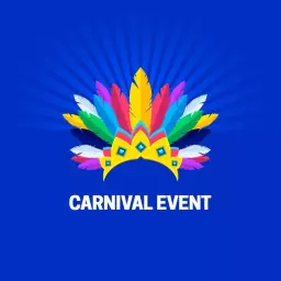 Vibrant Feathered Crown for Fun Carnival Event Logo Template