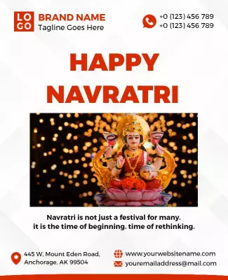 Vibrant Festival Theme for Happy Navratri Celebration Poster Template