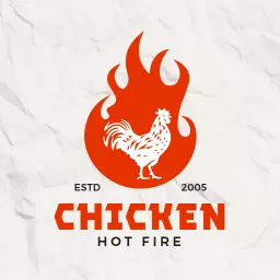 Vibrant Fire and Chicken Symbolizing Spicy Cuisine Logo Template