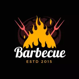 Vibrant Flame Design Illustrating Barbecue Experience Logo Template