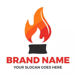 Vibrant Flame Design Showcasing Candlelight Products Logo Template