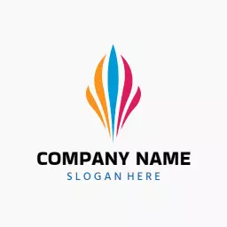 Vibrant Flame Design Symbolizing Innovative Company Logo Template