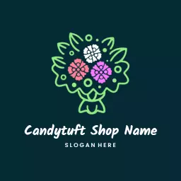 Vibrant Floral Arrangement Representing a Florist Business Logo Template