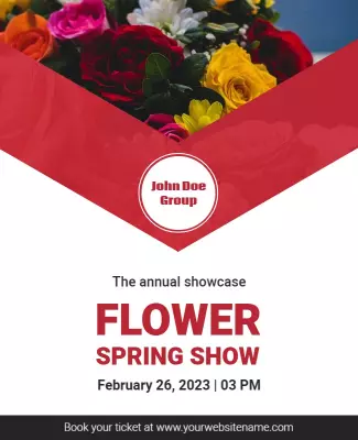Vibrant Floral Spring Flower Show Poster Template