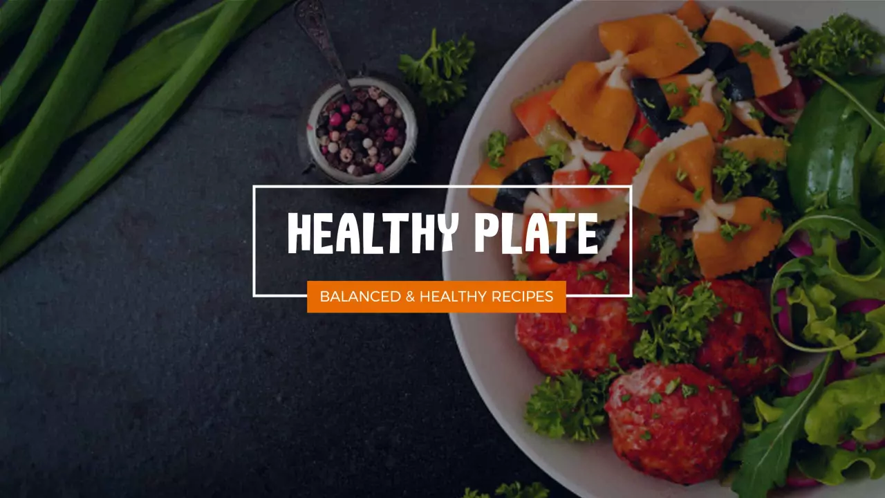 Vibrant Food Arrangement with Fresh Ingredients YouTube Banner Template