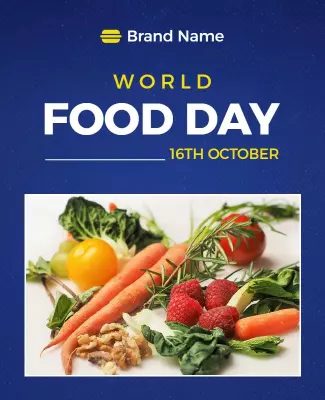 Vibrant Fresh Produce for World Food Day Poster Template