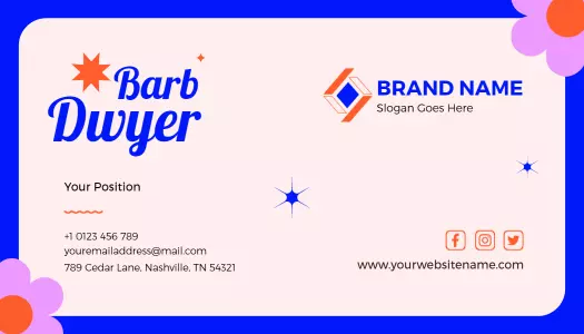 Vibrant Funky Colorful Creative Business Card Template