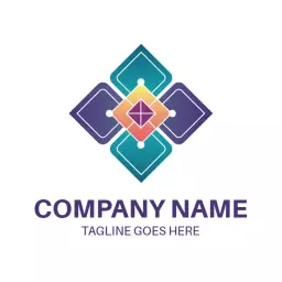 Vibrant Geometric Design Showcasing Company Identity Logo Template