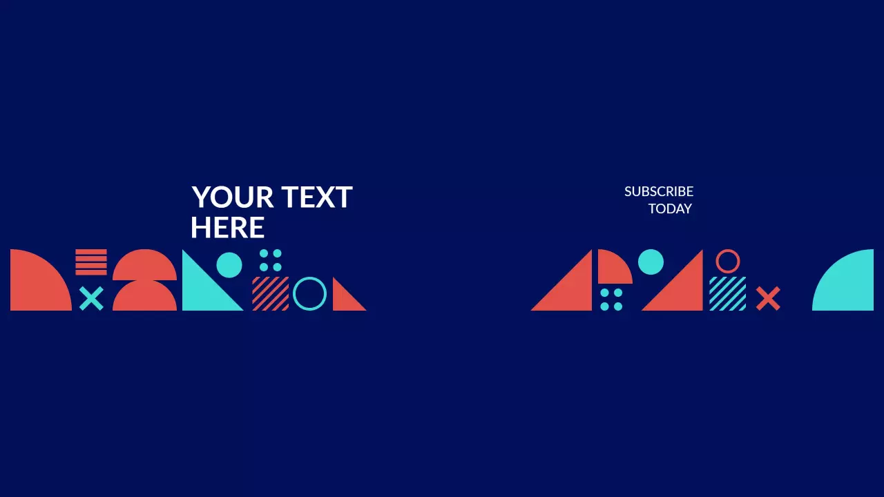 Vibrant Geometric Design with Bold Colors YouTube Banner Template