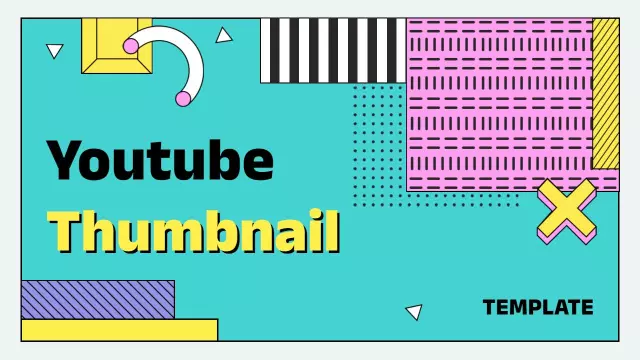Vibrant Geometric Patterns Abstract YouTube Thumbnail Template