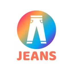 Vibrant Gradient Background Showcasing Stylish Jeans Logo Template