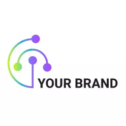 Vibrant Gradient Circles Connecting Technology Solutions Logo Template