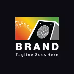 Vibrant Gradient Colors Celebrating Reggae Music Culture Logo Template
