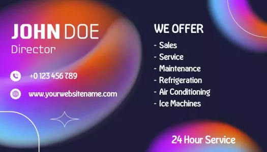 Vibrant Gradient Cool Service Business Visiting Card Template