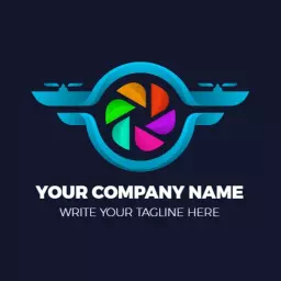Vibrant Gradient Design Featuring Colorful Circular Elements Logo Template
