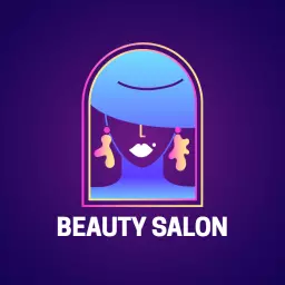 Vibrant Gradient Design Showcasing Elegant Beauty Salon Logo Template