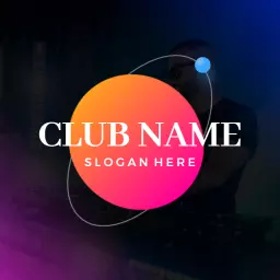 Vibrant Gradient Design Showcasing Nightclub Atmosphere Logo Template