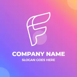 Vibrant Gradient F Letter Design Representing Business Identity Logo Template