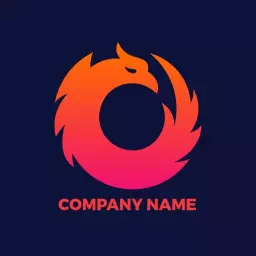 Vibrant Gradient Phoenix Design Representing Innovation Logo Template