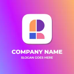 Vibrant Gradient R Letter Design Perfect for Branding Logo Template