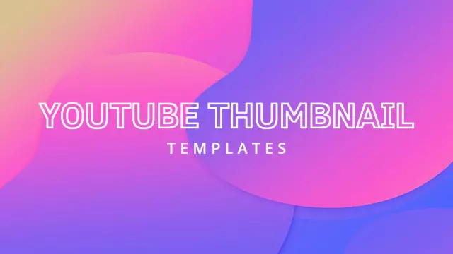 Vibrant Gradient Waves Abstract Art YouTube Thumbnail Template