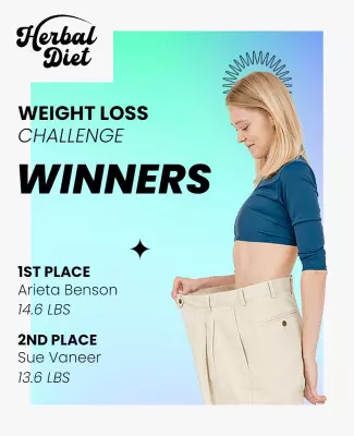 Vibrant Gradient Weight Loss Challenge Winners Poster Template