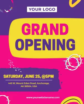 Vibrant Grand Opening Event Flyer Template