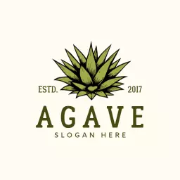 Vibrant Green Agave Plant Design for Eco-Friendly Logo Template