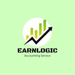 Vibrant Green and Black Growth Chart for Management Logo Template