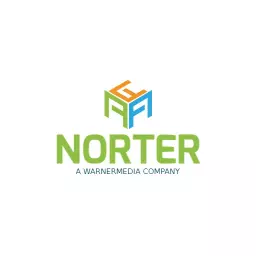 Vibrant Green and Blue Geometric Design for Company Logo Template