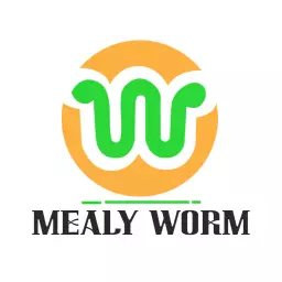 Vibrant Green and Orange Design Featuring Mealy Worm Logo Template
