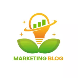 Vibrant Green and Orange Light Bulb for Marketing Blog Logo Template