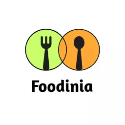 Vibrant Green and Orange Restaurant Logo Featuring Dining Utensils Logo Template