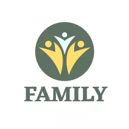 Vibrant Green and Yellow Design Celebrating Family Values Logo Template