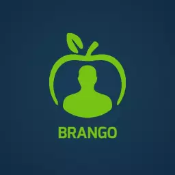 Vibrant Green Apple with Human Silhouette Fitness Logo Template