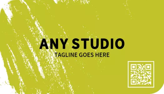 Vibrant Green Artistic Studio Business Card Template