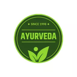 Vibrant Green Ayurveda Design Emphasizing Herbal Wellness Logo Template