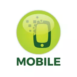 Vibrant Green Circle Design for Mobile Technology Logo Template