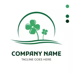 Vibrant Green Clover Plants Emphasizing Nature's Beauty Logo Template