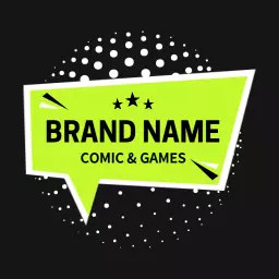 Vibrant Green Comic Speech Bubble Celebrating Storytelling Logo Template