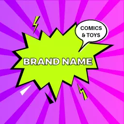 Vibrant Green Comic Style Design Featuring Fun Characters Logo Template