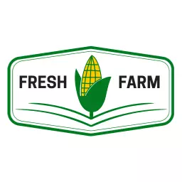 Vibrant Green Cornfield Design Representing Fresh Farm Logo Template