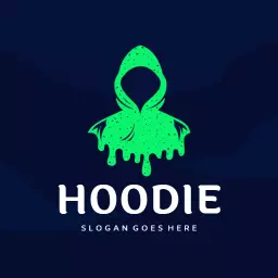 Vibrant Green Dripping Hoodie Design for Fashion Brand Logo Template