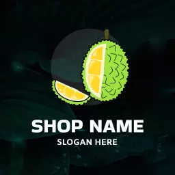 Vibrant Green Durian Design Bringing Exotic Flavors Logo Template
