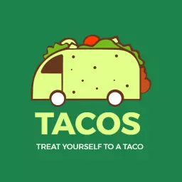 Vibrant Green Food Truck Design Featuring Tacos Logo Template
