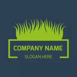 Vibrant Green Grass Design for Lawn Care Company Logo Template