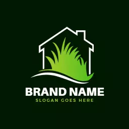 Vibrant Green Grass Design for Lawn Care Services Logo Template
